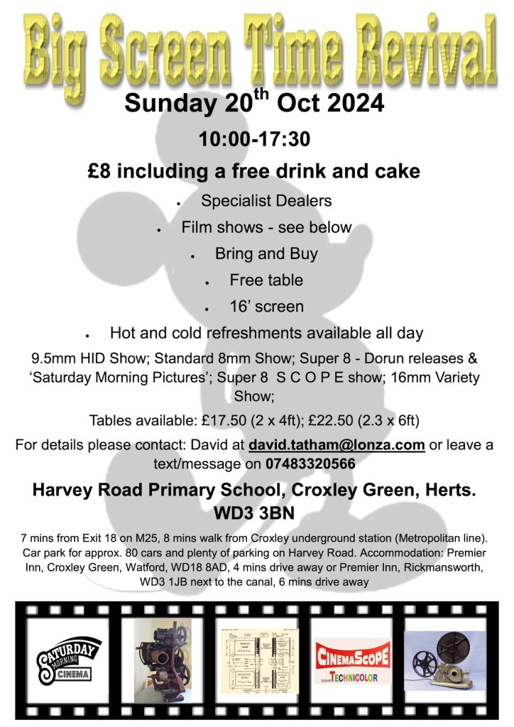 Big Screen Time Revival poster with information about the event.